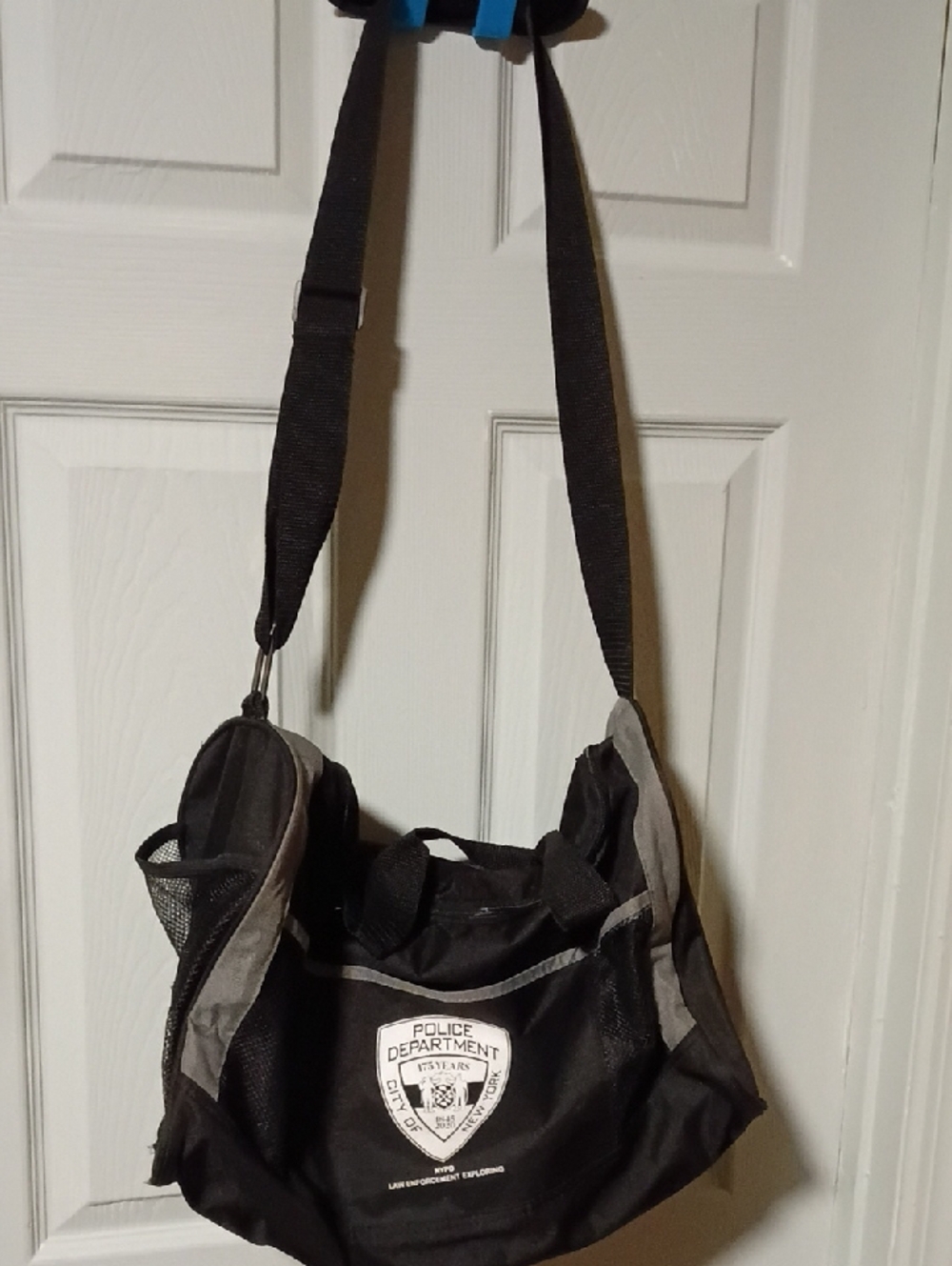Police Department Black and Gray Crossbody Bag